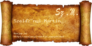 Szelényi Martin névjegykártya