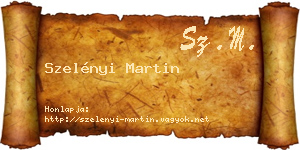 Szelényi Martin névjegykártya